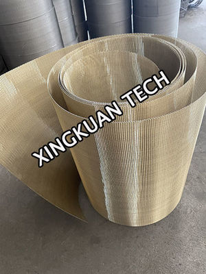 0.308mx50m Brass Color Continuous Belt Filter For Plastic And Rubber Extrusion
