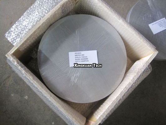 330mm Dia 60meshx0.19mm Stainless Steel Replacement Screen Mesh In Plastic Extruders