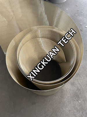 0.308mx50m Brass Color Continuous Belt Filter For Plastic And Rubber Extrusion