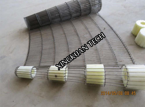 Flat Flex Belt Conveyor Belt Wire Mesh 90 Degree 180 Degree Angles Curved Ladder